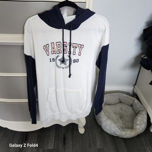 Long fleece hoodie pullover
